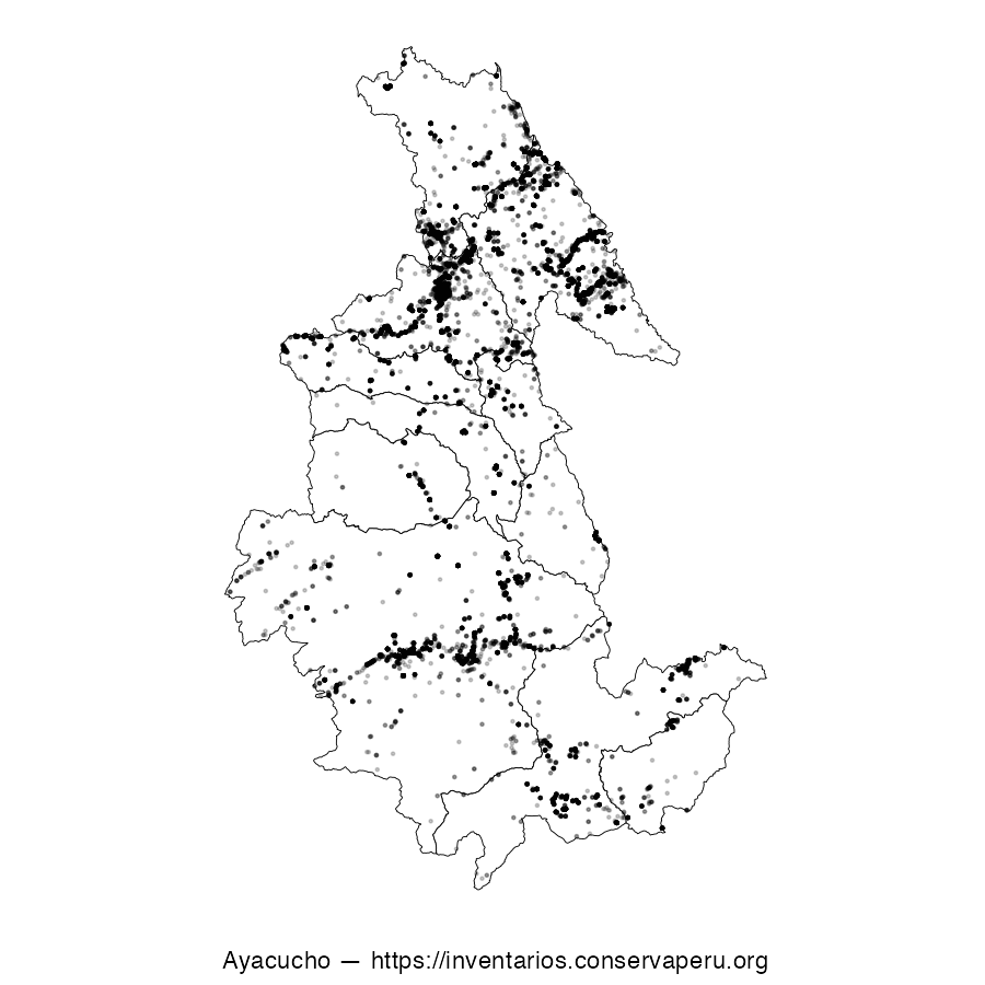 Distribución de Especies en Ayacucho